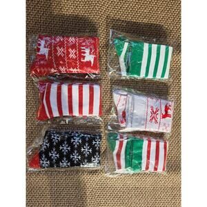 6 Pairs Adult Christmas Holiday Socks
